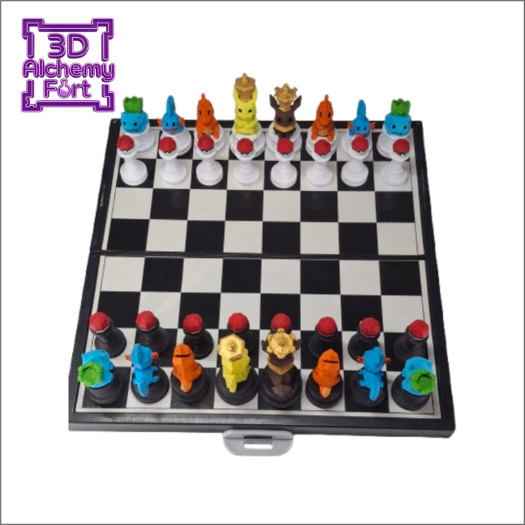 POKEMON CHESS1 3D POKEMON CHESS PIECES - Image 1
